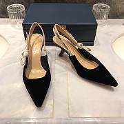 Dior J'adior slingblack black suede leather heels (6.5cm / 9cm) - 1