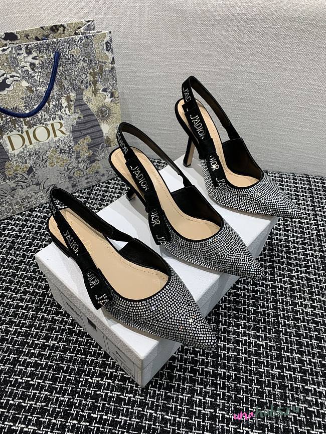 Dior J'Adior Slingback Silver Strass Heels ( 2cm/ 6.5cm/ 9cm) - 1