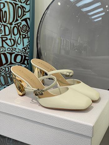 Dior Rhodes White Leather Heels