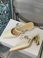 Dior Rhodes White Leather Heels - 5