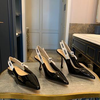 Dior Slingback black patent leather heels (2cm/ 6.5cm/ 9cm)