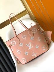 Louis Vuitton Neverfull bicolor cream pink monogram bag 35cm - 3