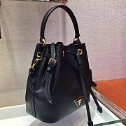 Prada Saffiano black leather bucket bag - 5