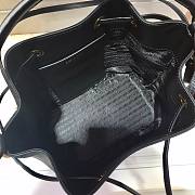 Prada Saffiano black leather bucket bag - 4