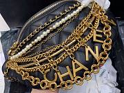 Chanel 2019 black leather chain waist bag - 2