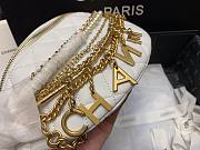 Chanel 2019 white leather chain waist bag - 3