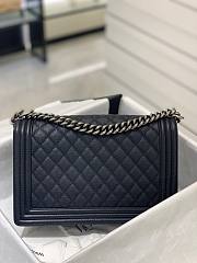  Chanel Le Boy Black Caviar Silver Hardware 28cm Bag - 4