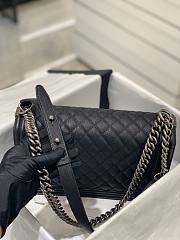  Chanel Le Boy Black Caviar Silver Hardware 28cm Bag - 5