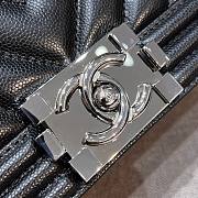 Chanel Medium Chevron Black Caviar Boy Bag - 5