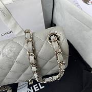 Chanel 17cm Classic Flap Bag Grey Caviar Leather silver hardware USD 290.00  - 2