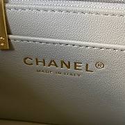 Chanel 17cm Classic Flap Bag Grey Caviar Leather gold hardware - 5