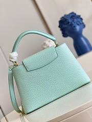 Louis Vuitton Capucines MM Taurillon Green Leather Bag - 4