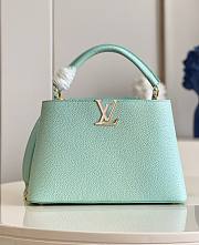 Louis Vuitton Capucines MM Taurillon Green Leather Bag - 1