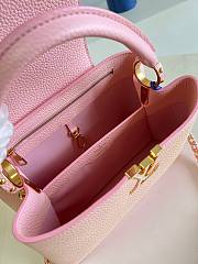 Louis Vuitton Capucines MM Taurillon Pink Leather Bag - 3