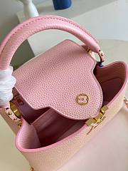 Louis Vuitton Capucines MM Taurillon Pink Leather Bag - 5