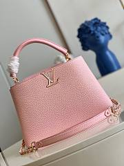 Louis Vuitton Capucines MM Taurillon Pink Leather Bag - 6