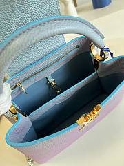 Louis Vuitton Capucines MM Taurillon Blue Leather Bag - 4