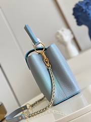 Louis Vuitton Capucines MM Taurillon Blue Leather Bag - 6