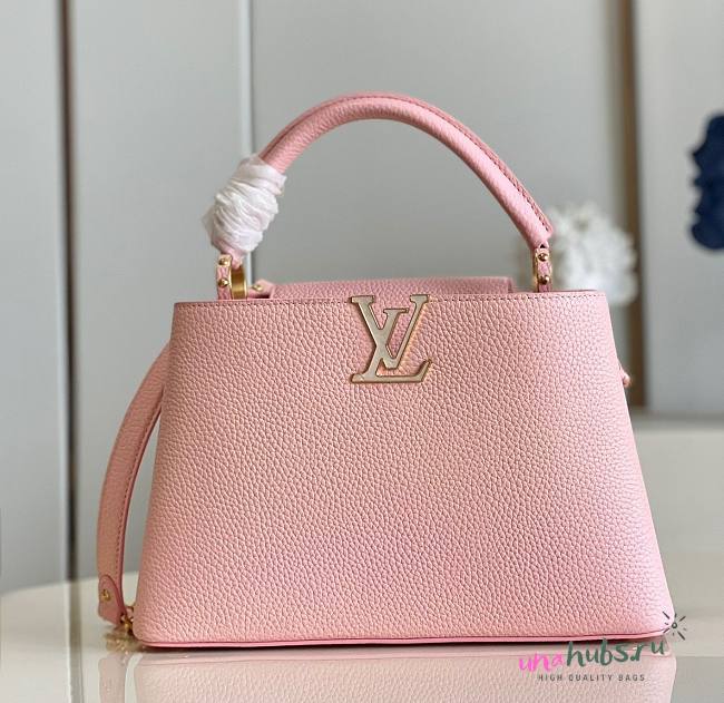 Louis Vuitton Capucines MM Taurillon Pink Leather Bag - 1