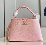 Louis Vuitton Capucines MM Taurillon Pink Leather Bag - 1