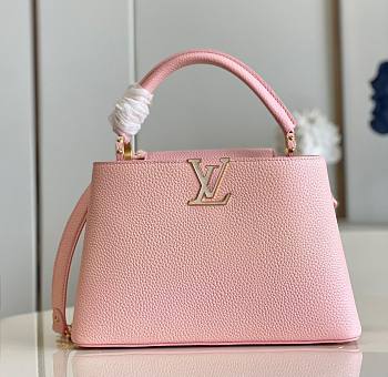 Louis Vuitton Capucines MM Taurillon Pink Leather Bag