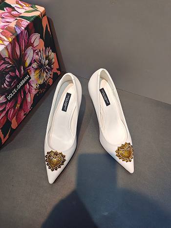 Dolce & Gabbana White Heels 10cm