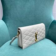 YSL becky quilted white lampskin leather chain bag - 2