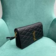 YSL becky quilted black lampskin leather chain bag 02 - 4