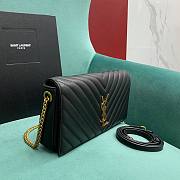 YSL becky black lampskin leather chain bag - 3