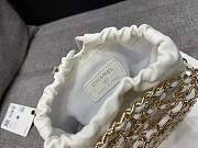 Chanel Round Mini Small Chain White Crossbody Bag - 2