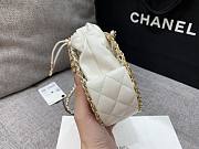 Chanel Round Mini Small Chain White Crossbody Bag - 3