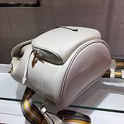 Prada Daino white leather backpack - 5