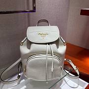 Prada Daino white leather backpack - 3