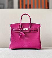 Hermes Lizard Birkin Fuchsia Pink 25cm Bag  - 1