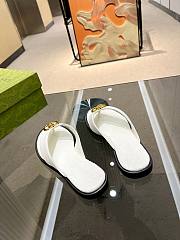 Gucci Interlocking G thong white sandal - 6