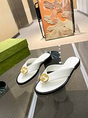 Gucci Interlocking G thong white sandal - 4