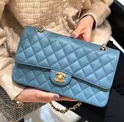 Chanel CF classic blue caviar leather 25cm bag  - 1