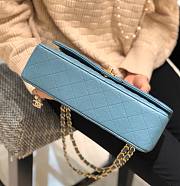 Chanel CF classic blue caviar leather 25cm bag  - 4