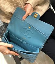 Chanel CF classic blue caviar leather 25cm bag  - 2