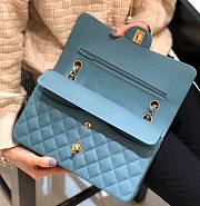 Chanel CF classic blue caviar leather 25cm bag  - 3