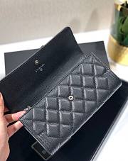 Chanel boy caviar black leather long wallet - 4