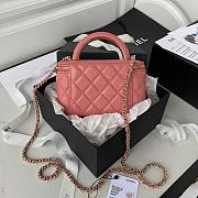 Chanel CC vanity pink leather handle bag  - 3