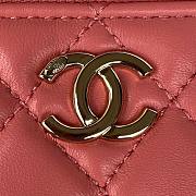 Chanel CC vanity pink leather handle bag  - 2