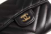 Chanel black chevron lambskin gold wallet - 5