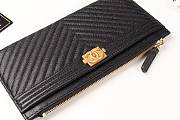 Chanel black quilted zipper wallet - 5