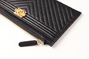 Chanel black quilted zipper wallet - 4