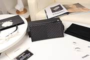 Chanel black quilted zipper wallet - 3