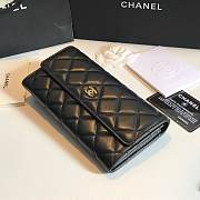 Chanel black lambskin gold hardware wallet - 6