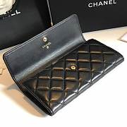 Chanel black lambskin gold hardware wallet - 2