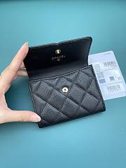 Chanel CC compact black caviar wallet - 5